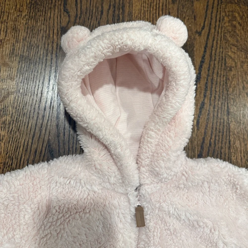 Pink Fleece Hooded Jacket Toddler Girls 18 Months
